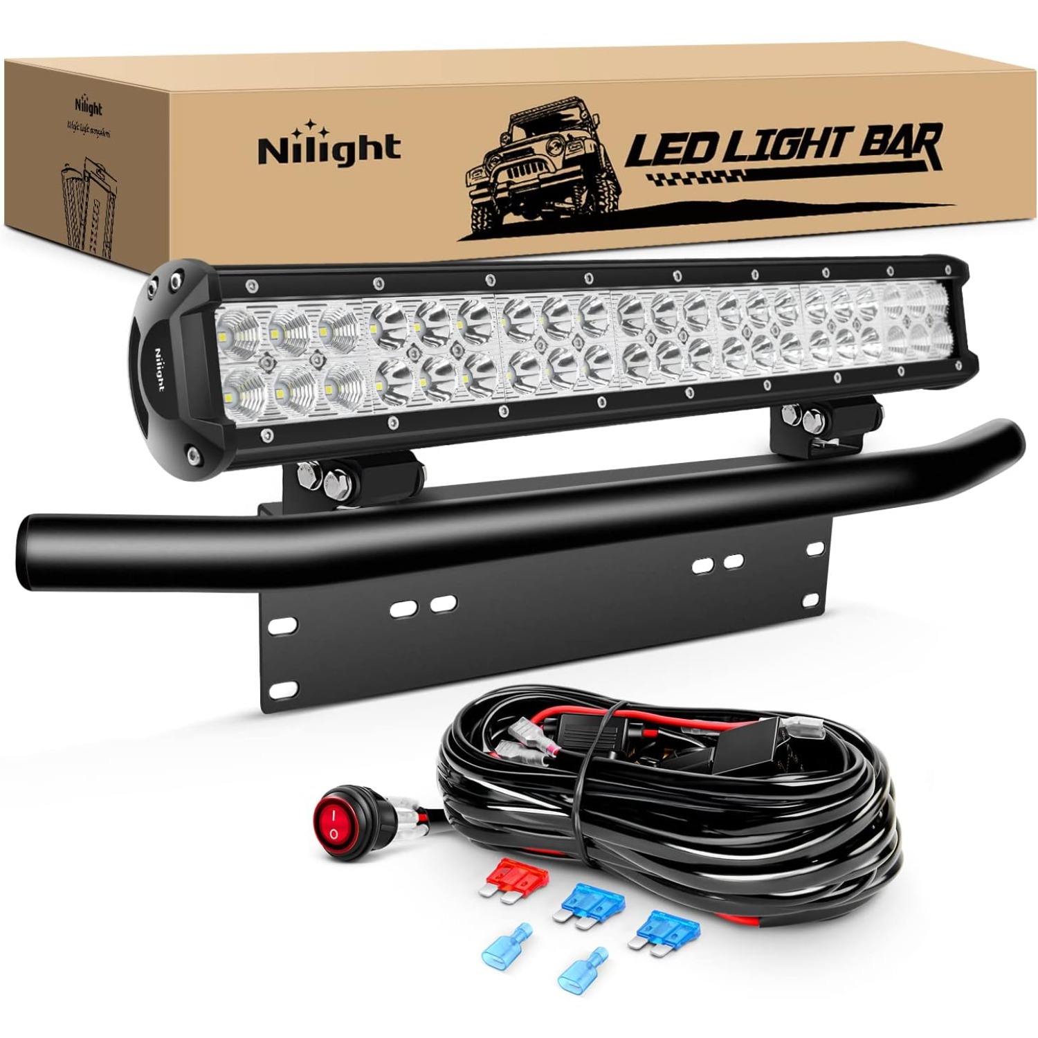 Nilight 20Inch 126W LED Light  - Flood Tray Table ulasan dan harga