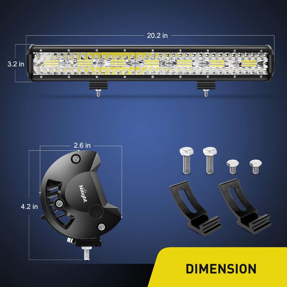 Nilight 20'Combo LED Light Bar - Flood Tray Table ulasan dan harga