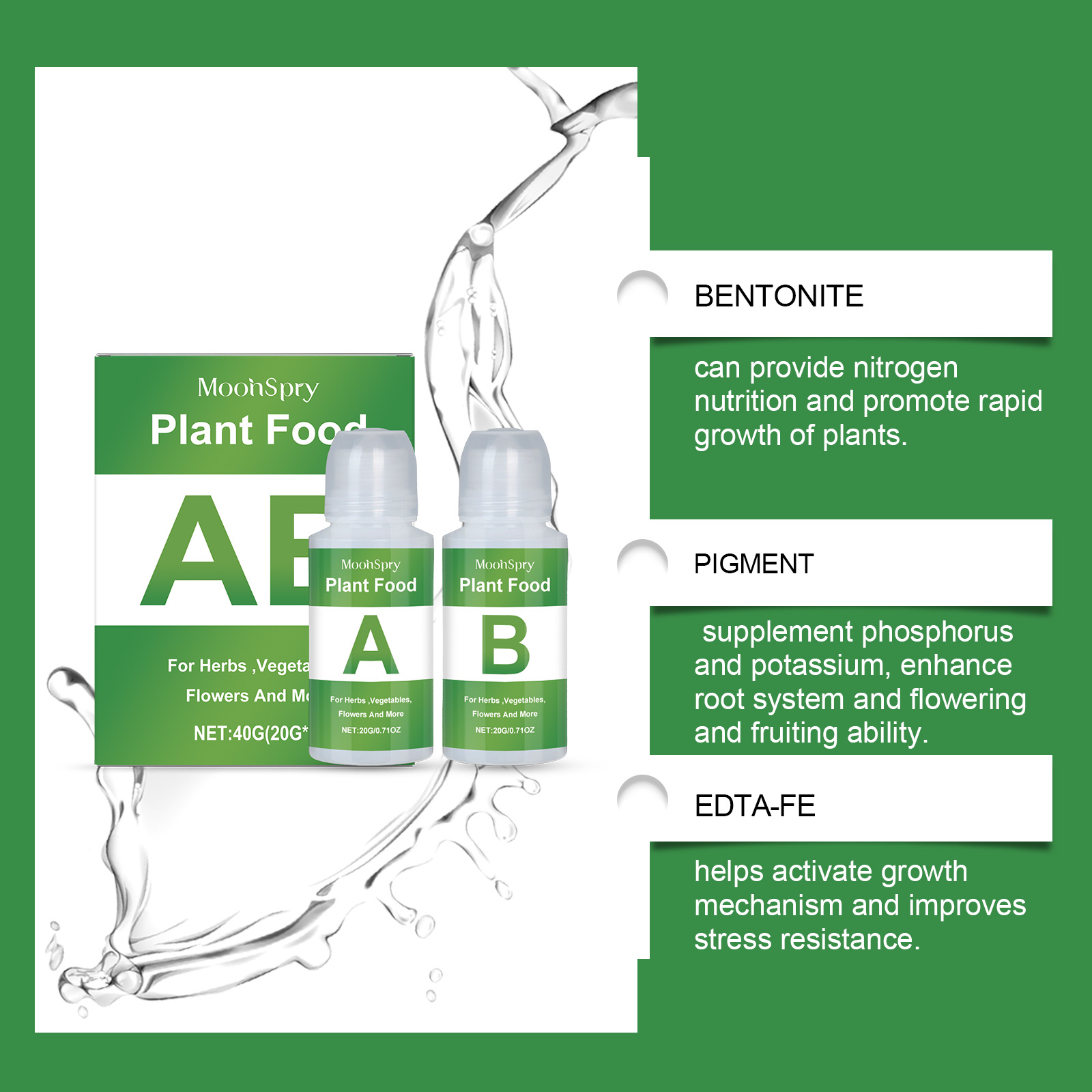 MoonSpry Hydroponic Nutrient S - Nutrient Solution Ab ulasan dan harga
