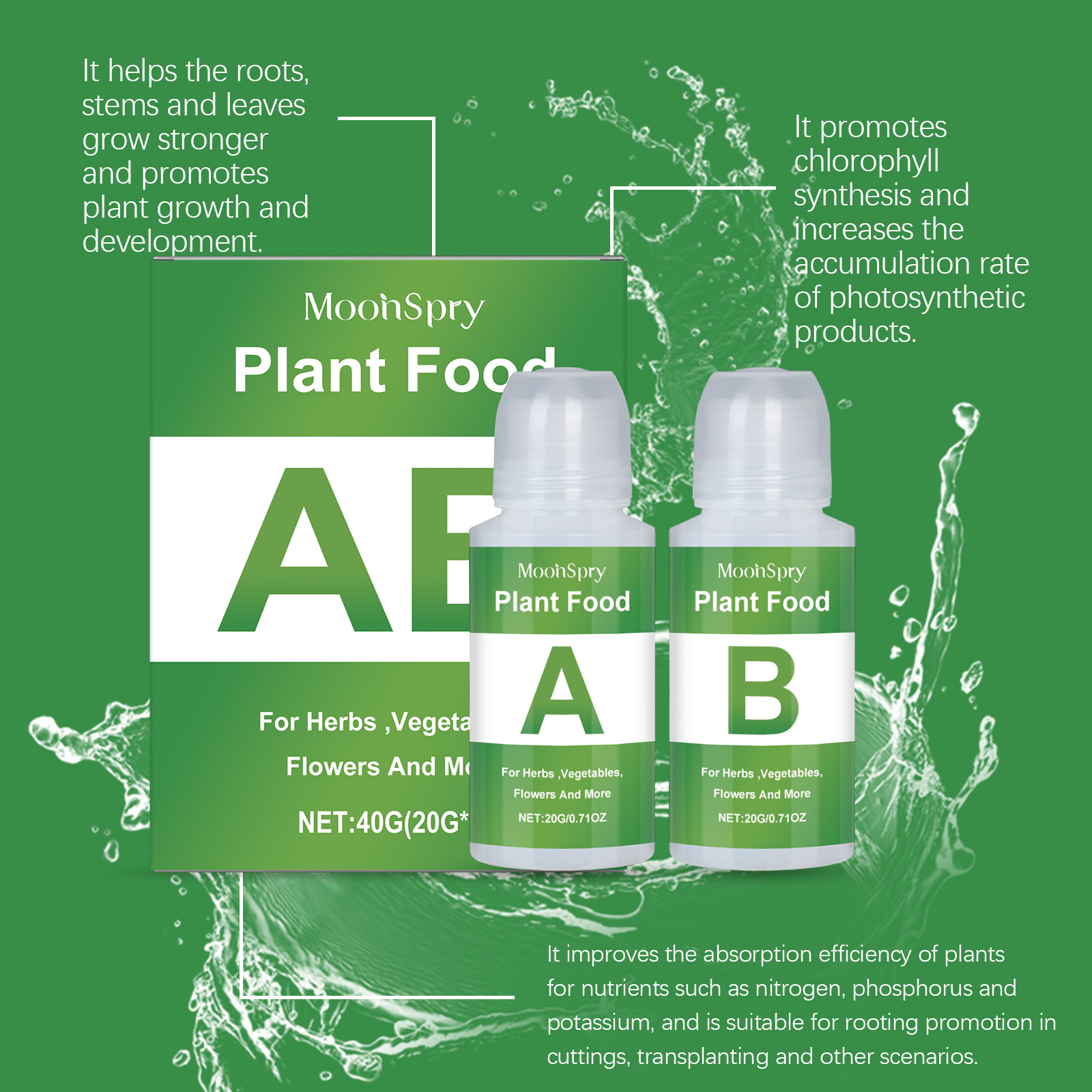 MoonSpry Hydroponic Nutrient S - Nutrient Solution Ab ulasan dan harga