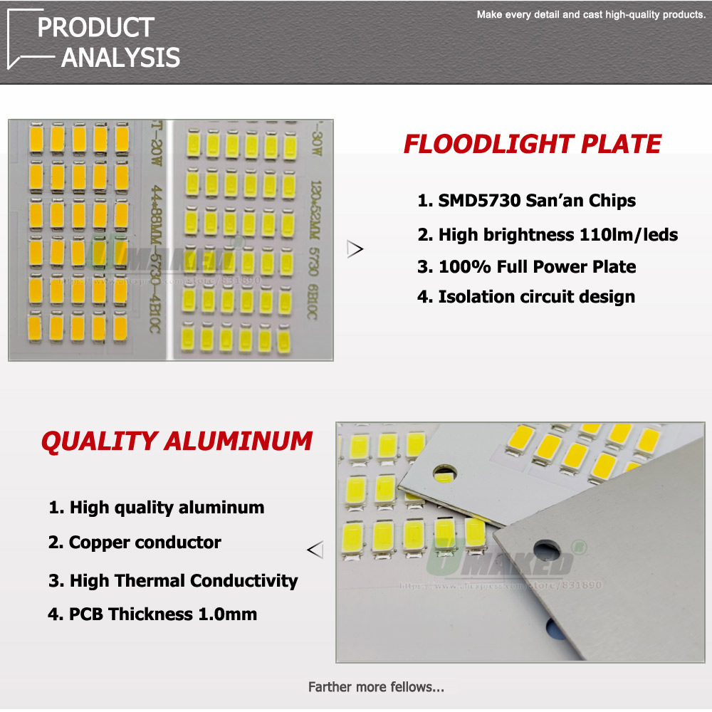 5PCs LED Floodlight Replace Pl - Flood Tray Table ulasan dan harga