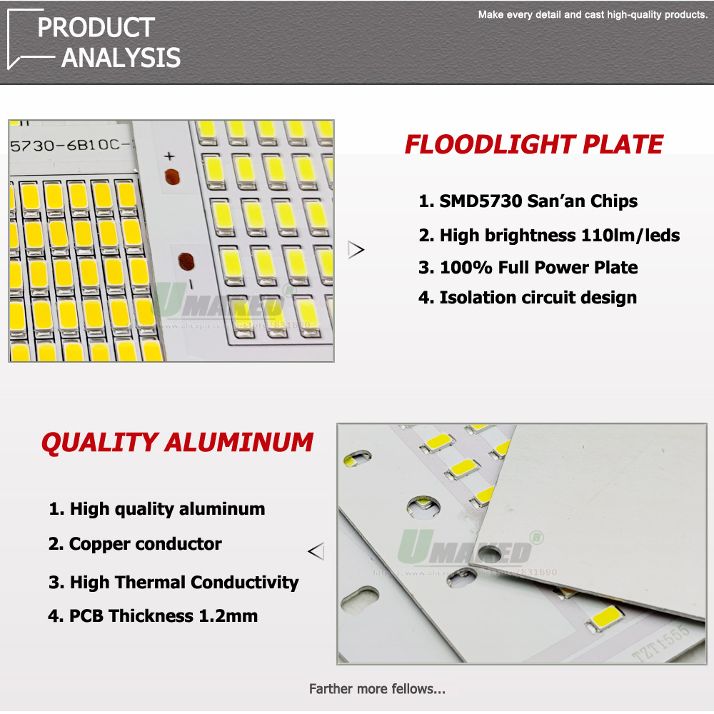 50W LED PCB+Driver Floodlight  - Flood Tray Table ulasan dan harga